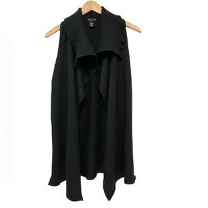 Adrienne Vittadini Wool Blend Open Cardigan Vest, Size M